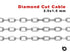 Sterling Silver sturdy weight diamond cut cable chain, 2.5x1.5 mm, (SS-134)